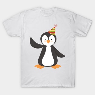 Cute Penguin, Baby Penguin, Penguin With Party Hat T-Shirt